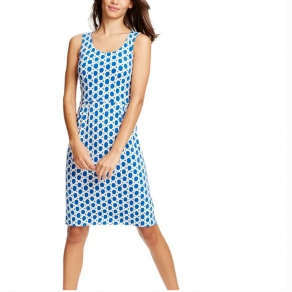 Boden Polka Dot Blue Jersey Sleeveless Dress